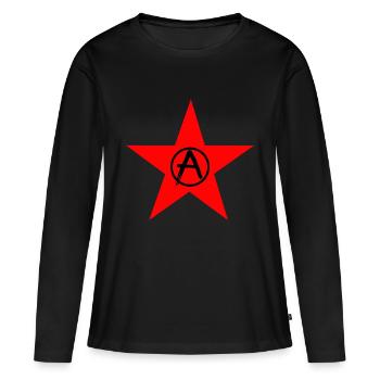 antifa - T-shirt manches longues Premium bio Femme - noir - Devant - Julia (174cm)