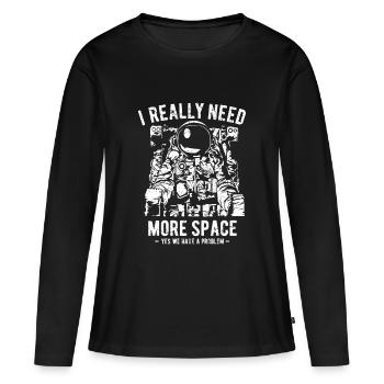 Astronaut space space flight - Women's Premium Organic Long Sleeve Shirt - black - Front - Julia (174cm)