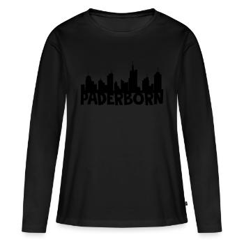 Panorama de Paderborn - T-shirt manches longues Premium bio Femme - noir - Devant - Julia (174cm)