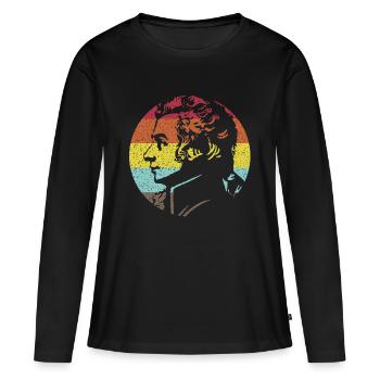 Mozart Vintage - Frauen Premium Bio Langarmshirt - Schwarz - Vorne - Julia (174cm)