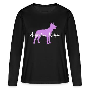 Australian Kelpie - T-shirt manches longues Premium bio Femme - noir - Devant - Julia (174cm)