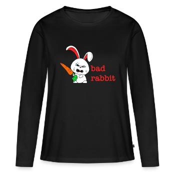 badrabbit - mauvais lapin - mauvais lapin - T-shirt manches longues Premium bio Femme - noir - Devant - Julia (174cm)