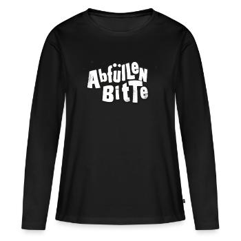 Embouteillage s’il vous plaît. T-shirt de fête amusante - T-shirt manches longues Premium bio Femme - noir - Devant - Julia (174cm)
