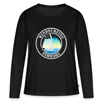 Windsurfing Fehmarn Dunkel - T-shirt manches longues Premium bio Femme - noir - Devant - Julia (174cm)