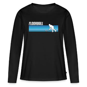 Floorball Unihockey Floor Ball - Women's Premium Organic Long Sleeve Shirt - black - Front - Julia (174cm)