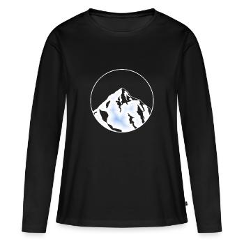 glaciers de glace bleue - T-shirt manches longues Premium bio Femme - noir - Devant - Julia (174cm)