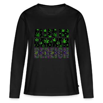 Alles im grünen Bereich Cannabis - Frauen Premium Bio Langarmshirt - Schwarz - Vorne - Julia (174cm)