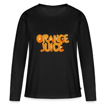 jus d'orange - T-shirt manches longues Premium bio Femme - noir - Devant - Julia (174cm)