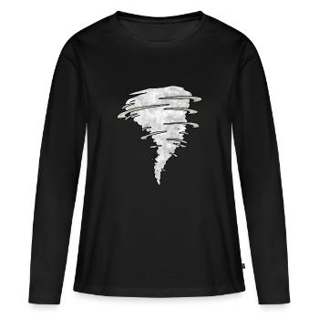 Tornade - T-shirt manches longues Premium bio Femme - noir - Devant - Julia (174cm)