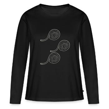 Lakritzschnecken, Geschenkidee - Frauen Premium Bio Langarmshirt - Schwarz - Vorne - Julia (174cm)