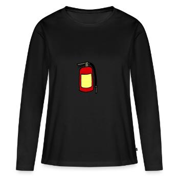 Extincteur - T-shirt manches longues Premium bio Femme - noir - Devant - Julia (174cm)