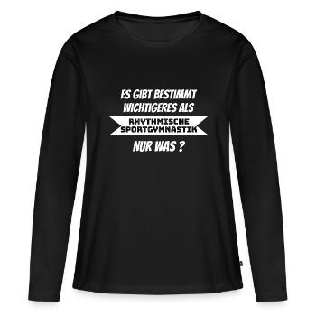 Rhythmische Sportgymnastik Gymnastin - Frauen Premium Bio Langarmshirt - Schwarz - Vorne - Julia (174cm)