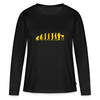 Cadeau de miel abeille abeille apiculteur - T-shirt manches longues Premium bio Femme - noir - Devant - Julia (174cm)