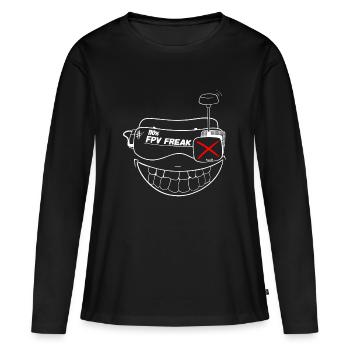 FPV FREAK SMILE - T-shirt manches longues Premium bio Femme - noir - Devant - Julia (174cm)
