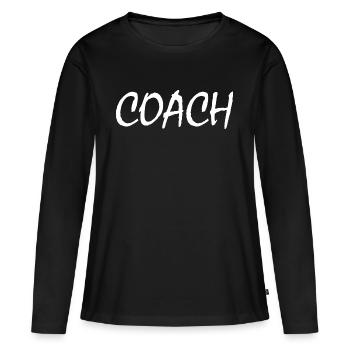coach - Women's Premium Organic Long Sleeve Shirt - black - Front - Julia (174cm)
