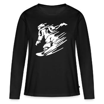 Snowboarding snowboard gift - Frauen Premium Bio Langarmshirt - Schwarz - Vorne - Julia (174cm)