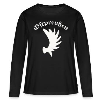 Alte Heimat Ostpreussen Elchschaufel Symbole 2 - T-shirt manches longues Premium bio Femme - noir - Devant - Julia (174cm)