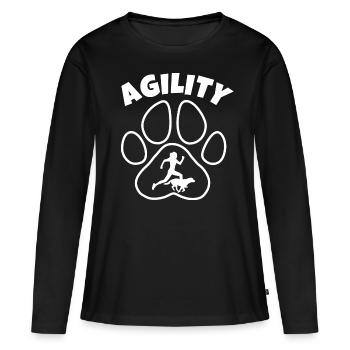 Agility Hundesport - T-shirt manches longues Premium bio Femme - noir - Devant - Julia (174cm)