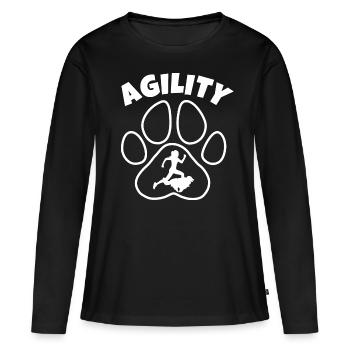 Agility Hundesport - T-shirt manches longues Premium bio Femme - noir - Devant - Julia (174cm)