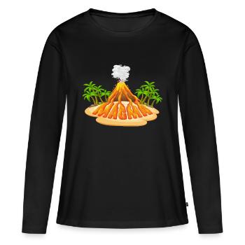 Magma Lava Liquid lettering - Women's Premium Organic Long Sleeve Shirt - black - Front - Julia (174cm)