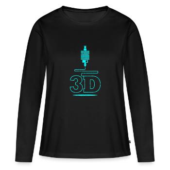 3D Printing Gift 3D Printer Filament - Women's Premium Organic Long Sleeve Shirt - black - Front - Julia (174cm)