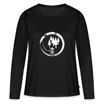 Frissbee Golf Disc Golf Disque Cadeau Putter - T-shirt manches longues Premium bio Femme - noir - Devant - Julia (174cm)