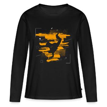 Résumé de breakdance - T-shirt manches longues Premium bio Femme - noir - Devant - Julia (174cm)