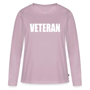 vétéran - T-shirt manches longues Premium bio Femme - rose poudré - Devant - Julia (174cm)