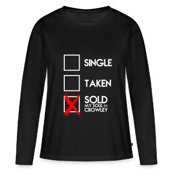 VENDU, CADEAU - T-shirt manches longues Premium bio Femme - noir - Devant - Julia (174cm)