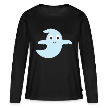 fantôme - T-shirt manches longues Premium bio Femme - noir - Devant - Julia (174cm)