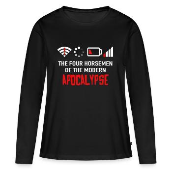 The Four Horsemen Of The Modern Apocalypse - Geek - Women's Premium Organic Long Sleeve Shirt - black - Front - Julia (174cm)