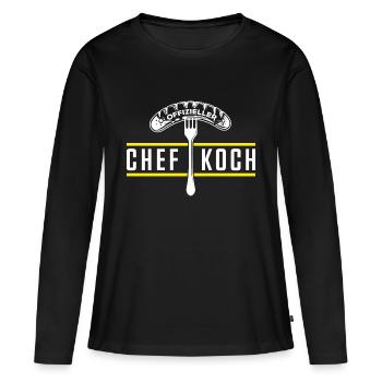 Chefkoch Wurst - Frauen Premium Bio Langarmshirt - Schwarz - Vorne - Julia (174cm)