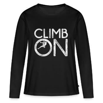 grimper grimpeur cadeau bouldering bouldering - T-shirt manches longues Premium bio Femme - noir - Devant - Julia (174cm)