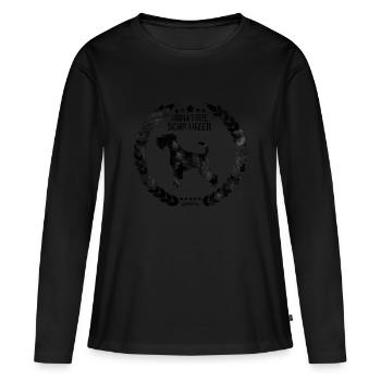 Miniature Schnauzer Army Black - Women's Premium Organic Long Sleeve Shirt - black - Front - Julia (174cm)