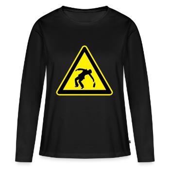 Attention Ivre - T-shirt manches longues Premium bio Femme - noir - Devant - Julia (174cm)
