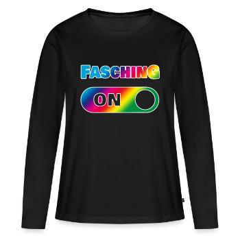 Fasching - Frauen Premium Bio Langarmshirt - Schwarz - Vorne - Julia (174cm)