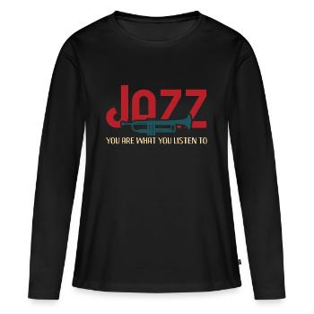 jazz - T-shirt manches longues Premium bio Femme - noir - Devant - Julia (174cm)