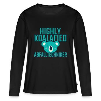 Technicien des déchets Koalafied - T-shirt manches longues Premium bio Femme - noir - Devant - Julia (174cm)