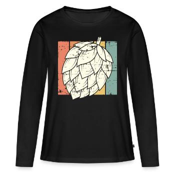 Beer Hops - Women's Premium Organic Long Sleeve Shirt - black - Front - Julia (174cm)