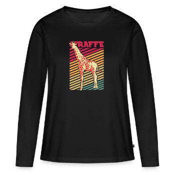 safari - T-shirt manches longues Premium bio Femme - noir - Devant - Julia (174cm)