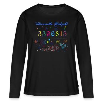 3396815 Heilzahl, Grabovoi - Women's Premium Organic Long Sleeve Shirt - black - Front - Julia (174cm)