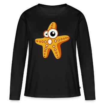Starfish Seastar Stella di mare - Women's Premium Organic Long Sleeve Shirt - black - Front - Julia (174cm)