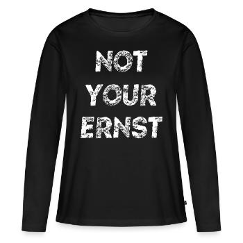 pas ton sérieux - T-shirt manches longues Premium bio Femme - noir - Devant - Julia (174cm)