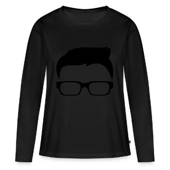 Hipster - T-shirt manches longues Premium bio Femme - noir - Devant - Julia (174cm)