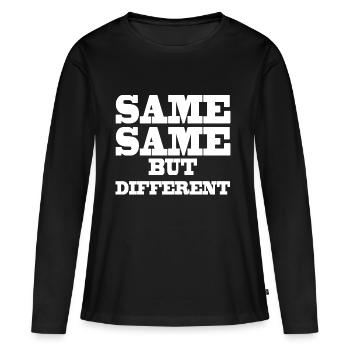 Same Same but Different - Frauen Premium Bio Langarmshirt - Schwarz - Vorne - Julia (174cm)