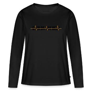 BIÈRE OU PAS BIÈRE II - T-shirt manches longues Premium bio Femme - noir - Devant - Julia (174cm)
