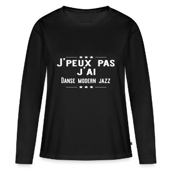 J'peux pas j'ai Danse modern jazz cadeau noel - T-shirt manches longues Premium bio Femme - noir - Devant - Julia (174cm)