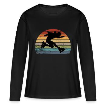 Rollerblades Rollerblades - Frauen Premium Bio Langarmshirt - Schwarz - Vorne - Julia (174cm)
