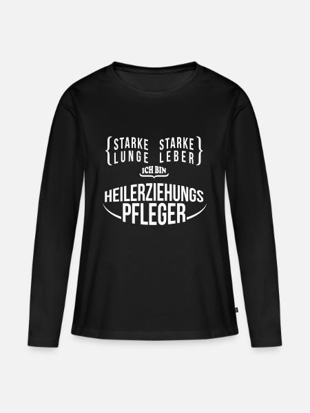 Starker Heilerziehungspfleger - Geschenk - Frauen Premium Bio Langarmshirt - Schwarz