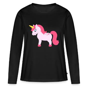 Licorne - licorne - T-shirt manches longues Premium bio Femme - noir - Devant - Julia (174cm)